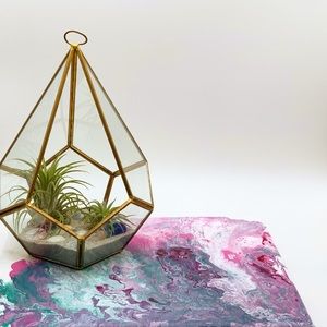 Brass Geometric Terrarium